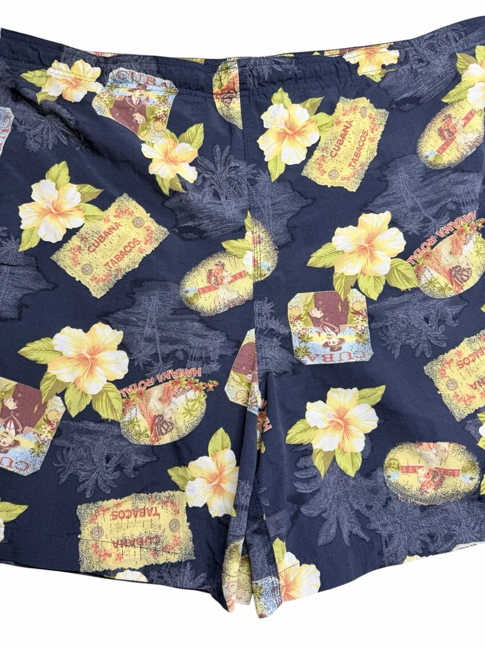 Breakwater Men’s Swim Trunks Floral Island Cubana Tabacos Print Size XL